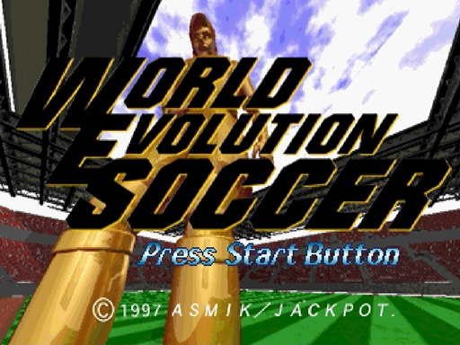 World Evolution Soccer title screen for Sega Saturn